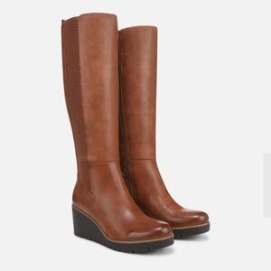 SOUL Adrian Knee High Boot Color: Toffee Brown Synthetic Size: 10 W WIDE